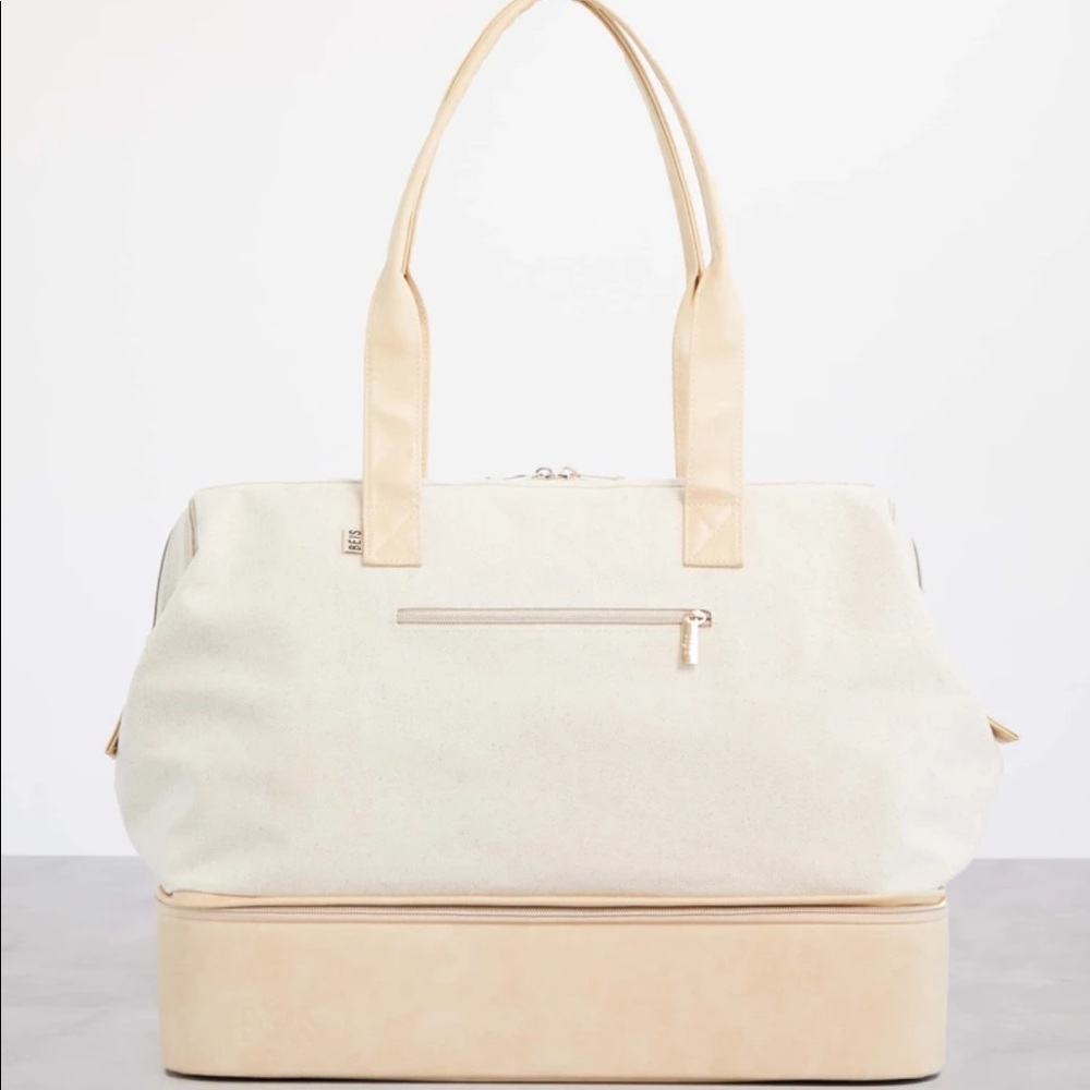 BEIS Convertible Weekender Beige NEW béis